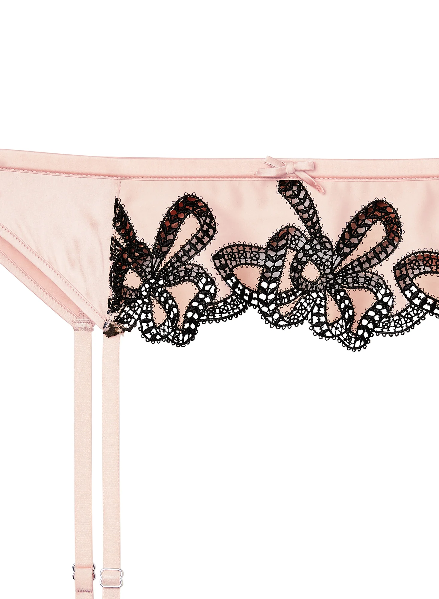 Bow Guipure Embroidery Garter Belt - Image 5