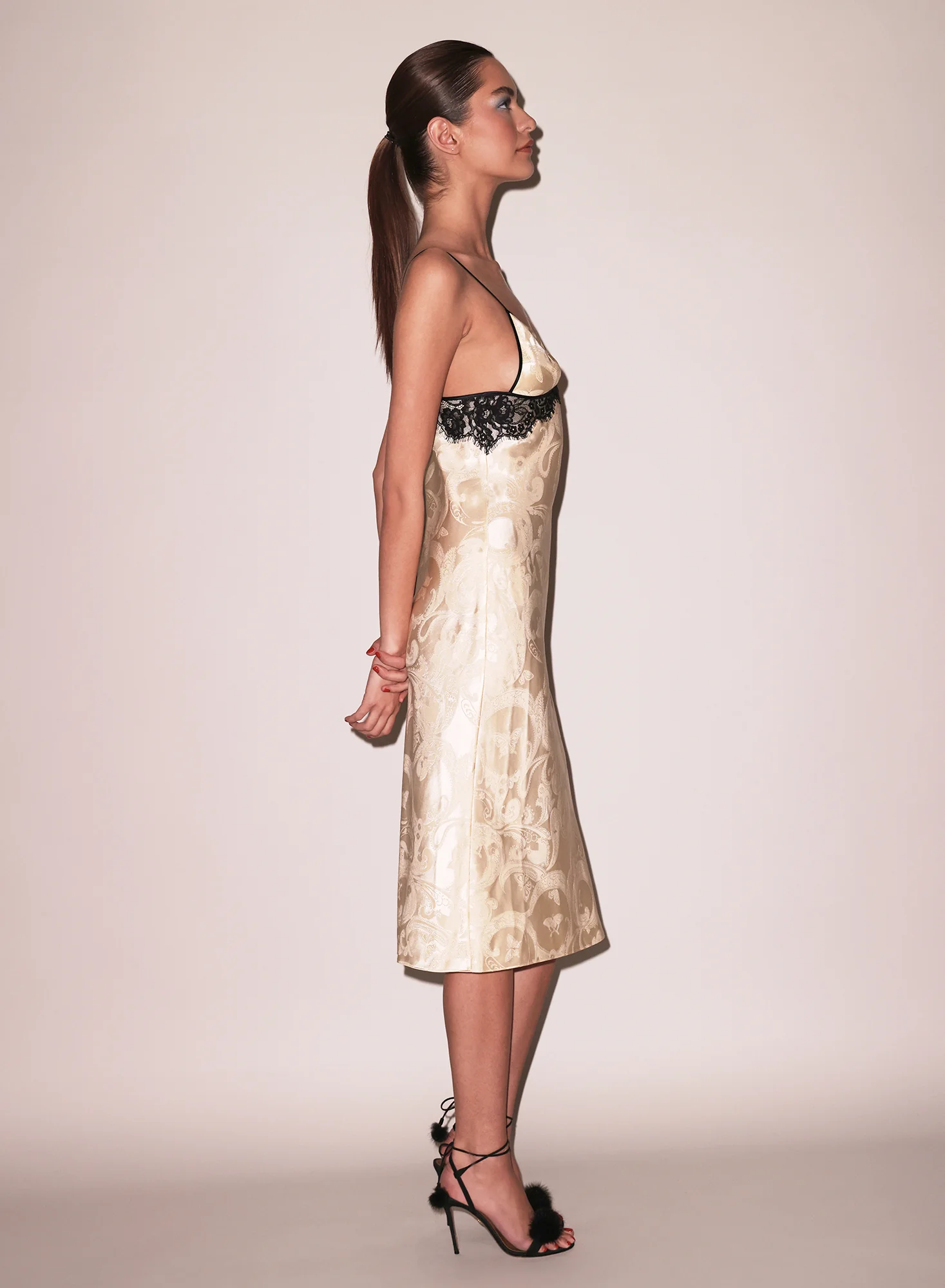 Butterfly Jacquard Slip Dress - Image 4