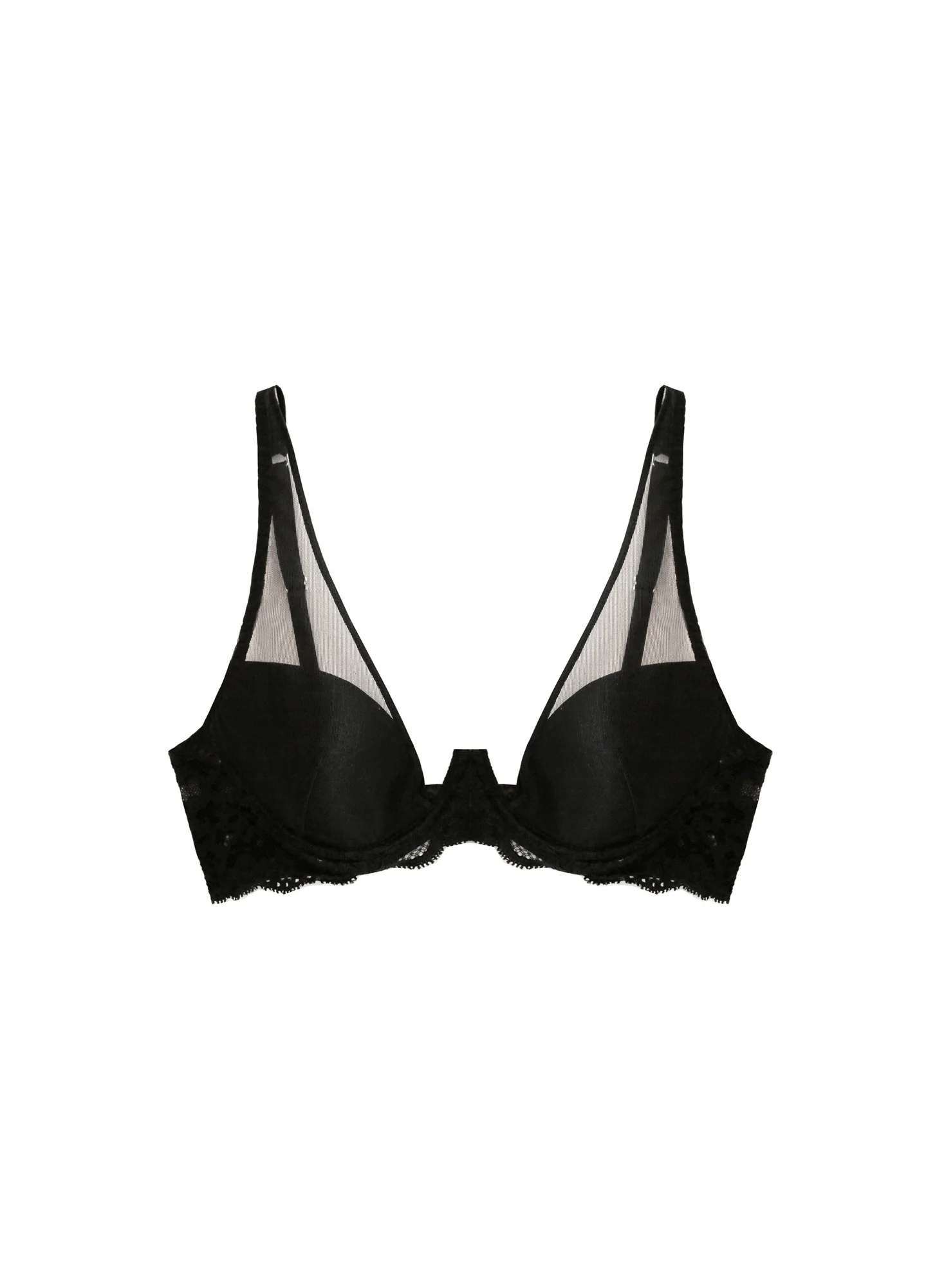 Charlotte Sheer Overlay Demi Bra - Image 3