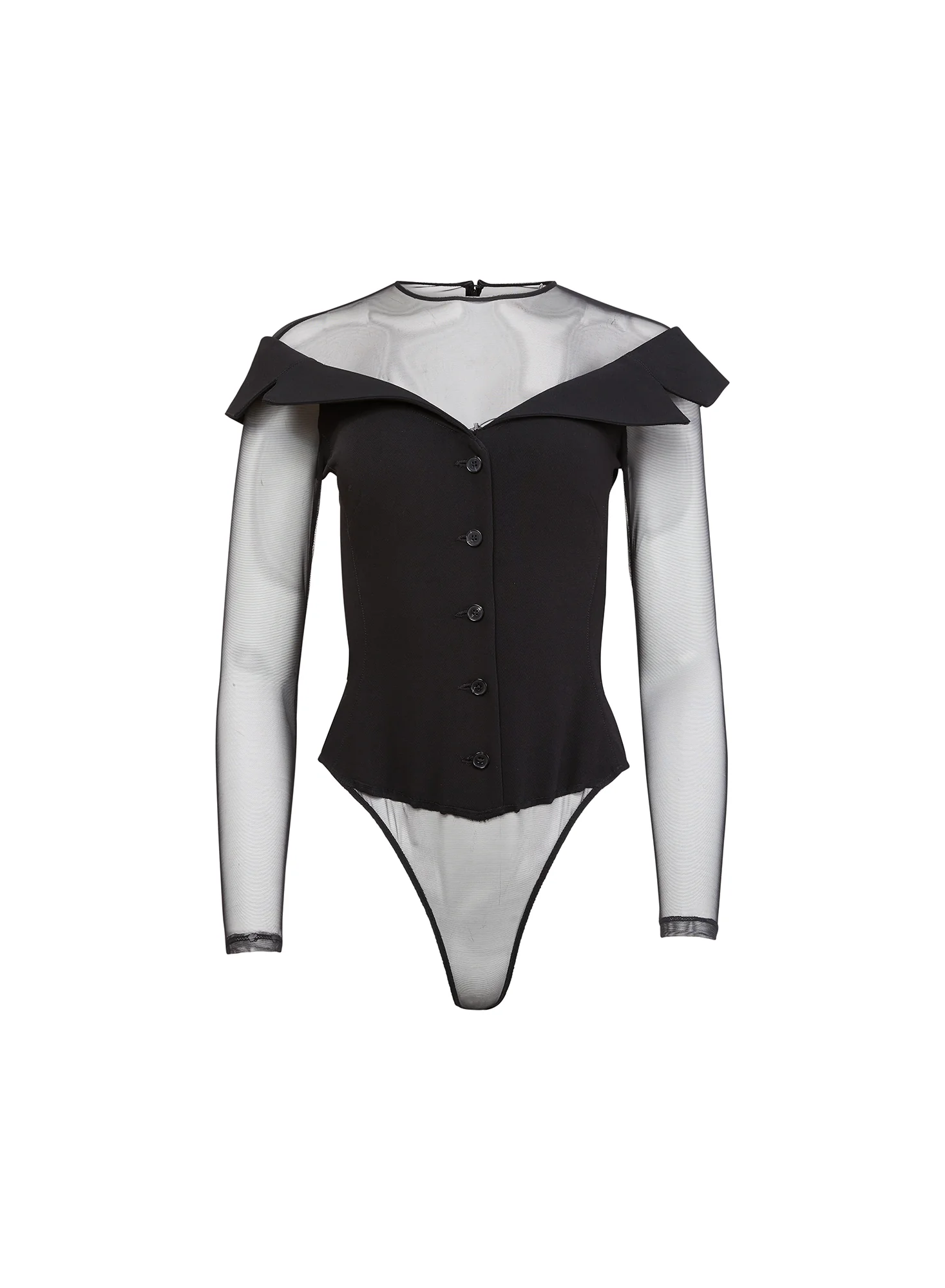 Cold Shoulder Tailored Bodysuit - Image 4
