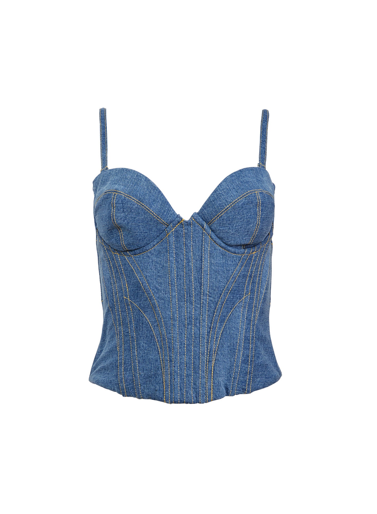 Denim Bustier Top - Image 4