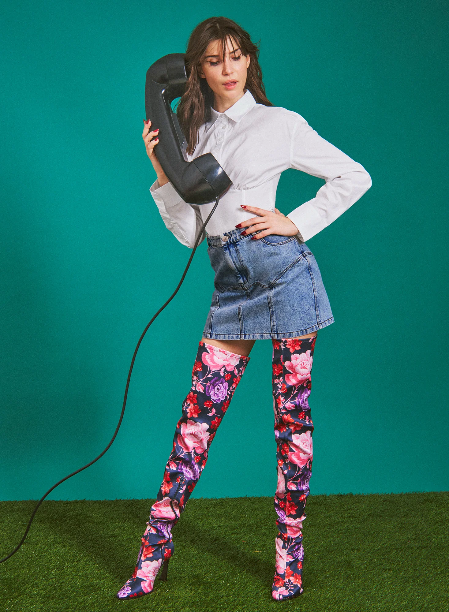Denim Garter Skirt - Image 7