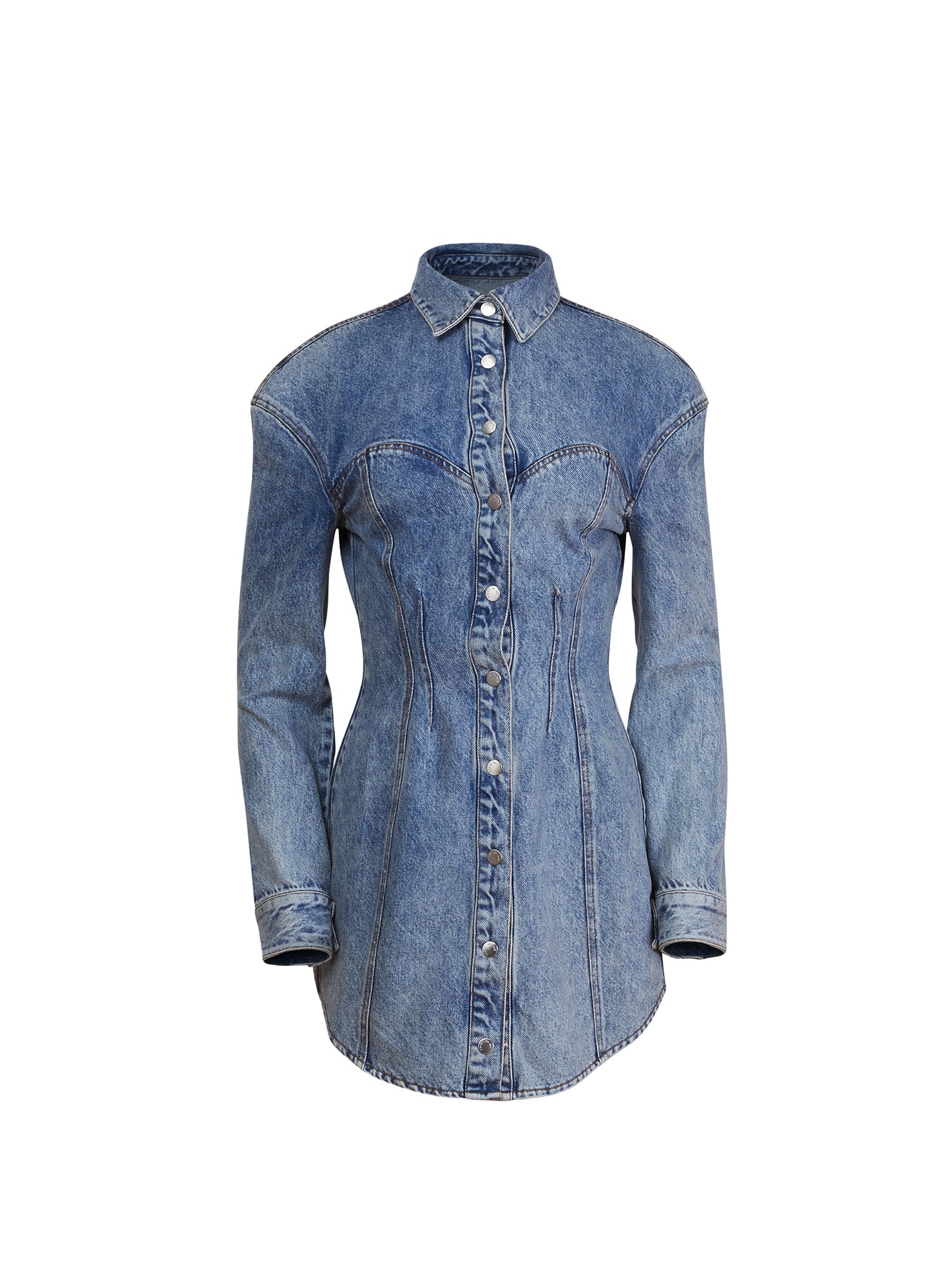 Denim Shirt Dress - Image 4