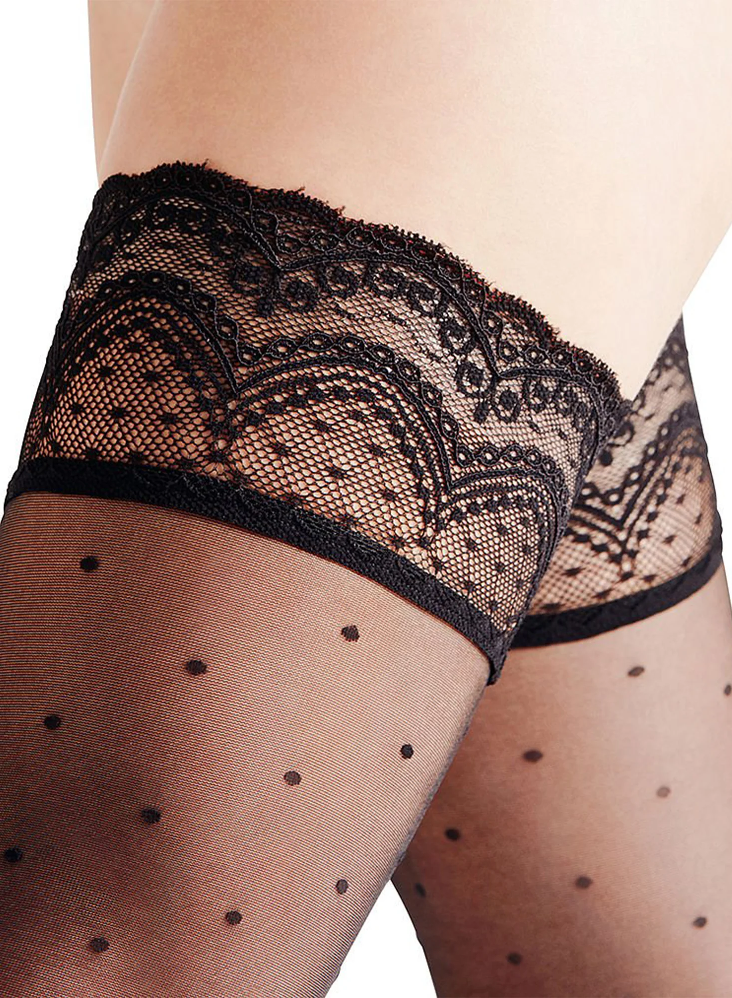 Falke Dot Stay Up Stocking - Image 2