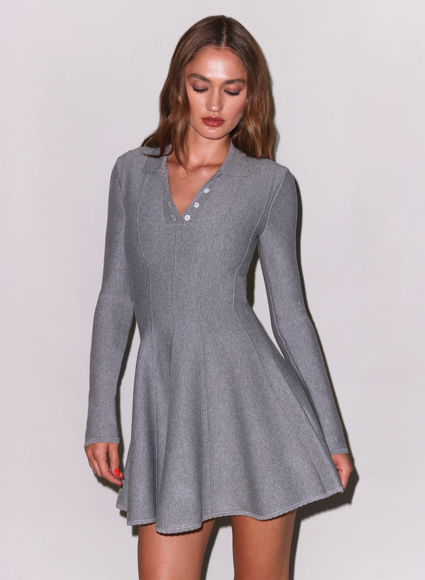 Henley Flared Corset Dress - Image 7