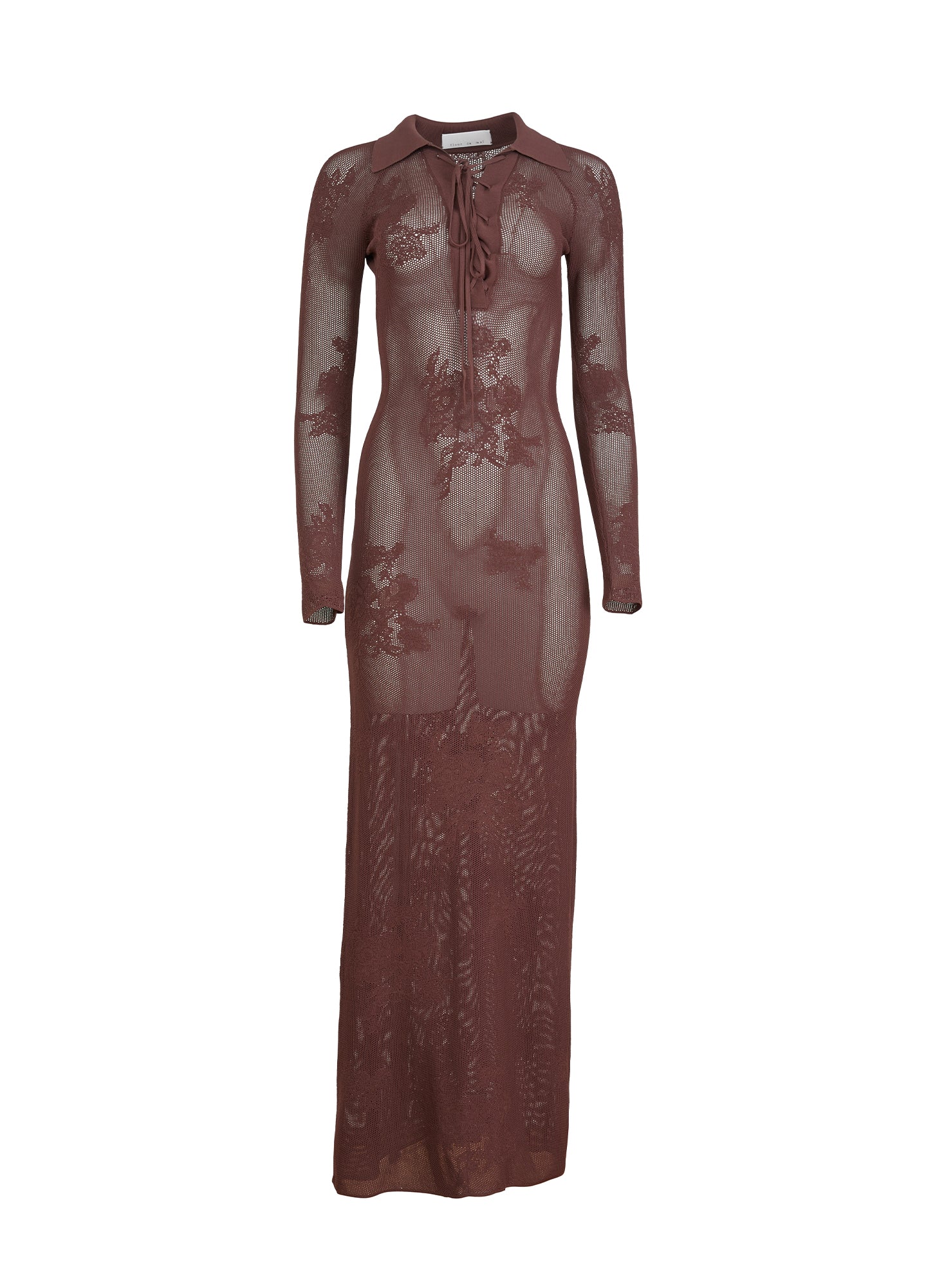 Lace Pointelle Long Sleeve Dress - Image 3