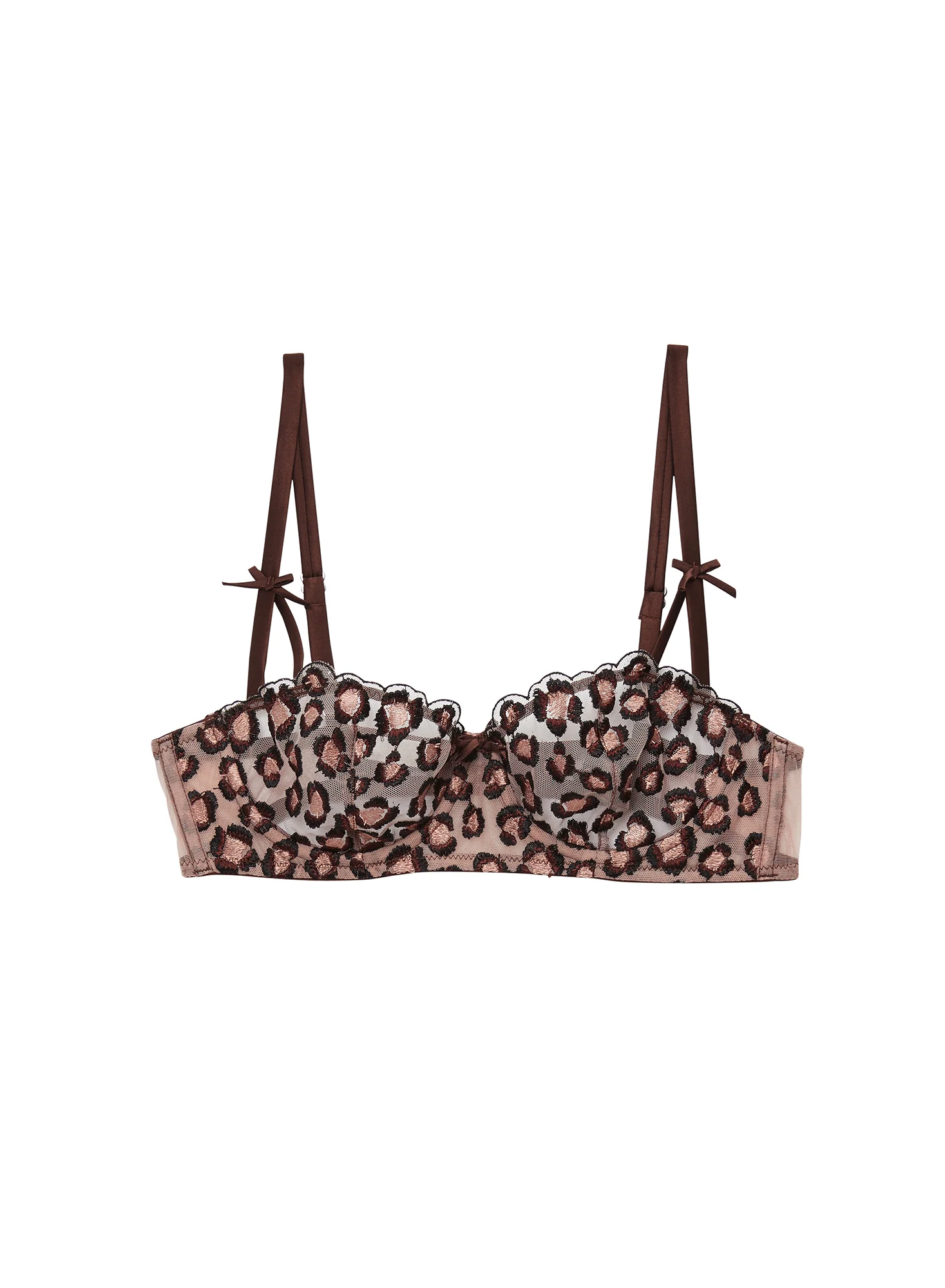Leopard Embroidery Balconette Bra - Image 2