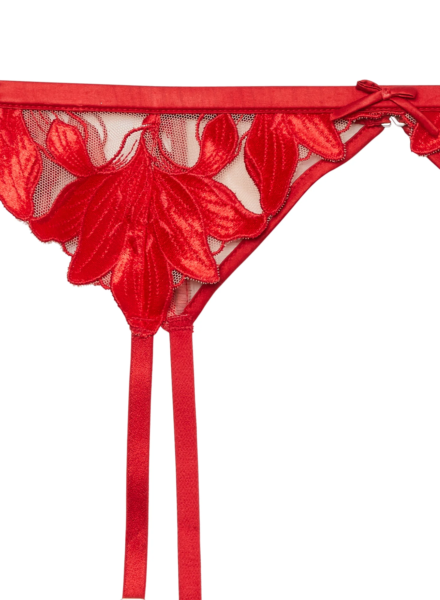 Lily Embroidery Garter Belt - Image 3