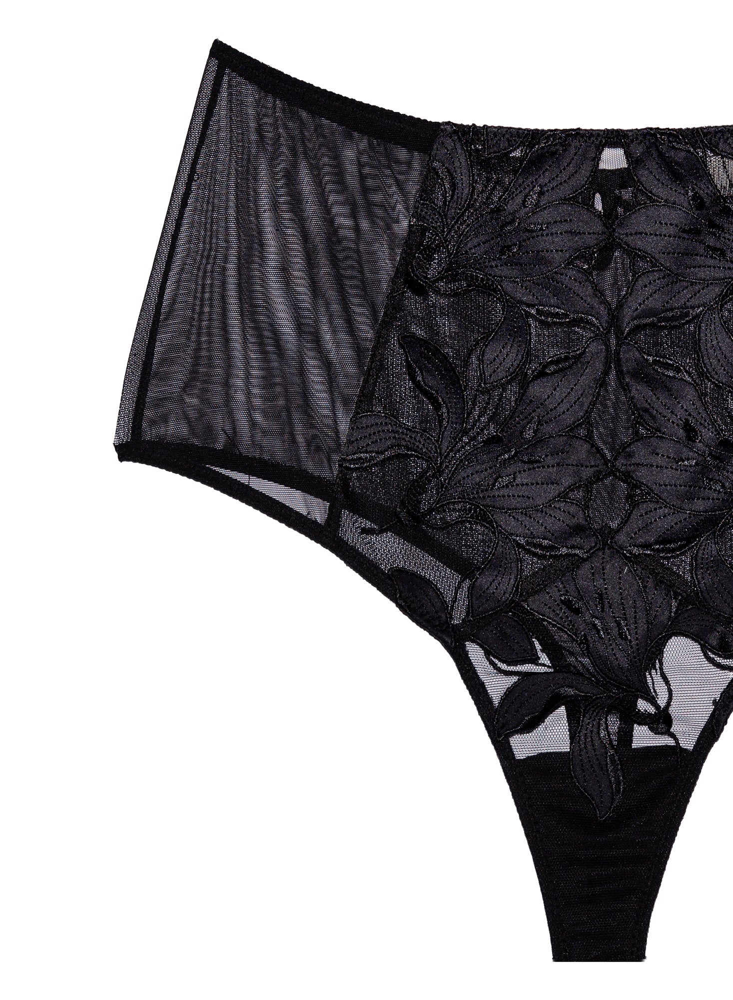 Lily Embroidery High Waist Thong - Image 2