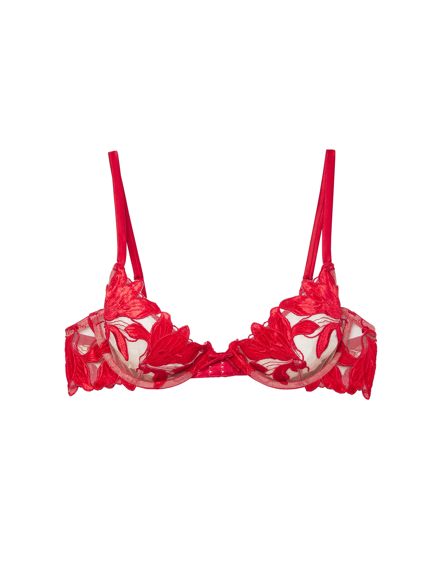 Lily Embroidery Plunge Demi Bra - Image 2