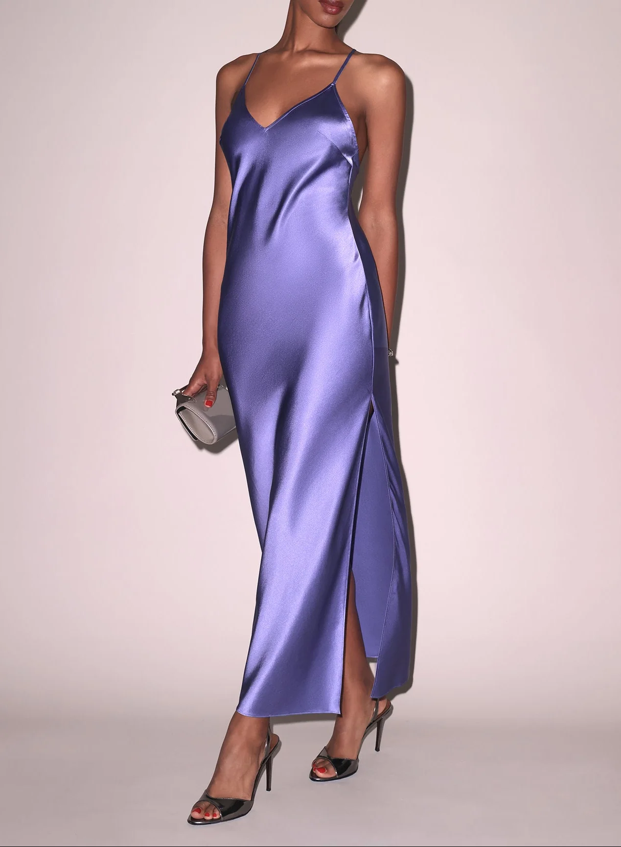 Maxi High Slit Slip Dress - Image 3