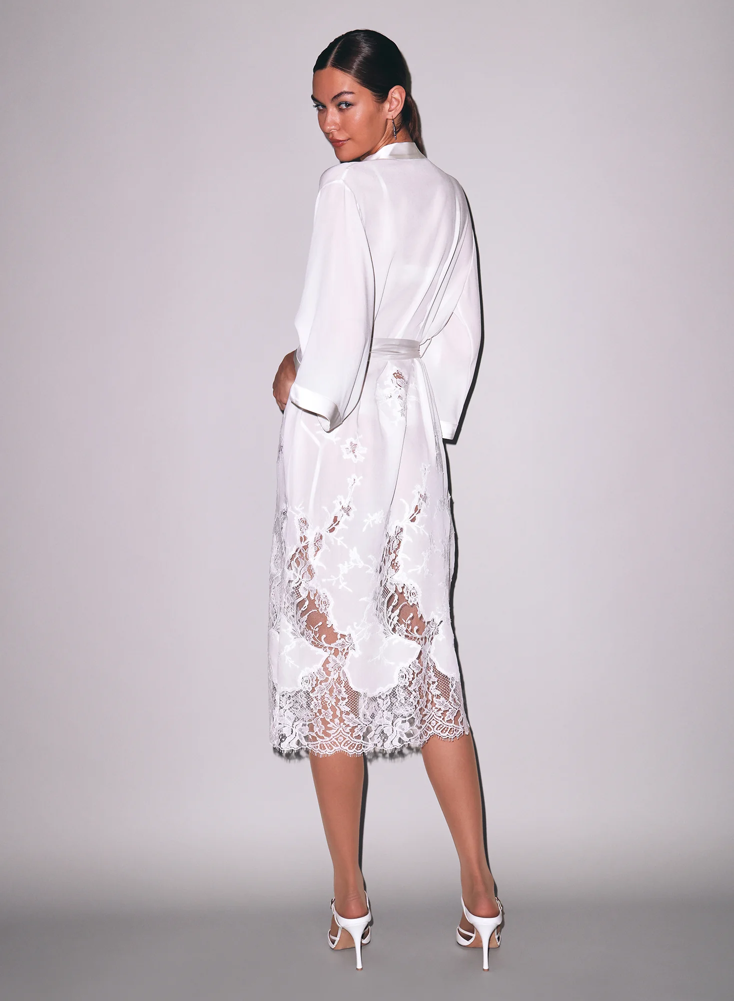 Mia Lace Long Robe - Image 3