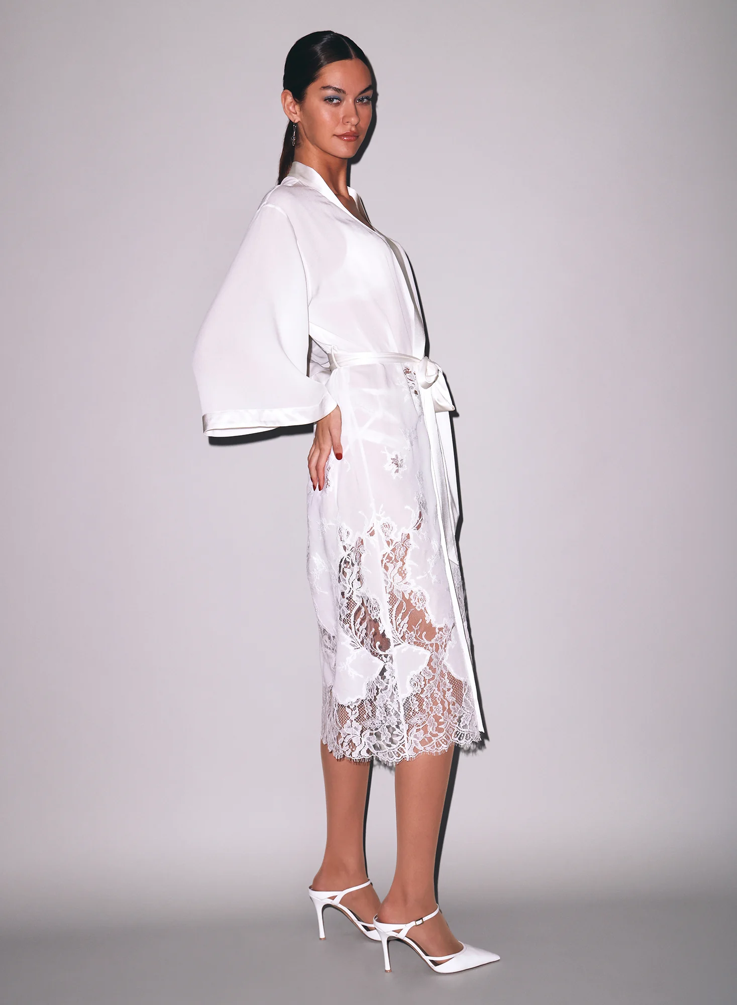Mia Lace Long Robe - Image 5