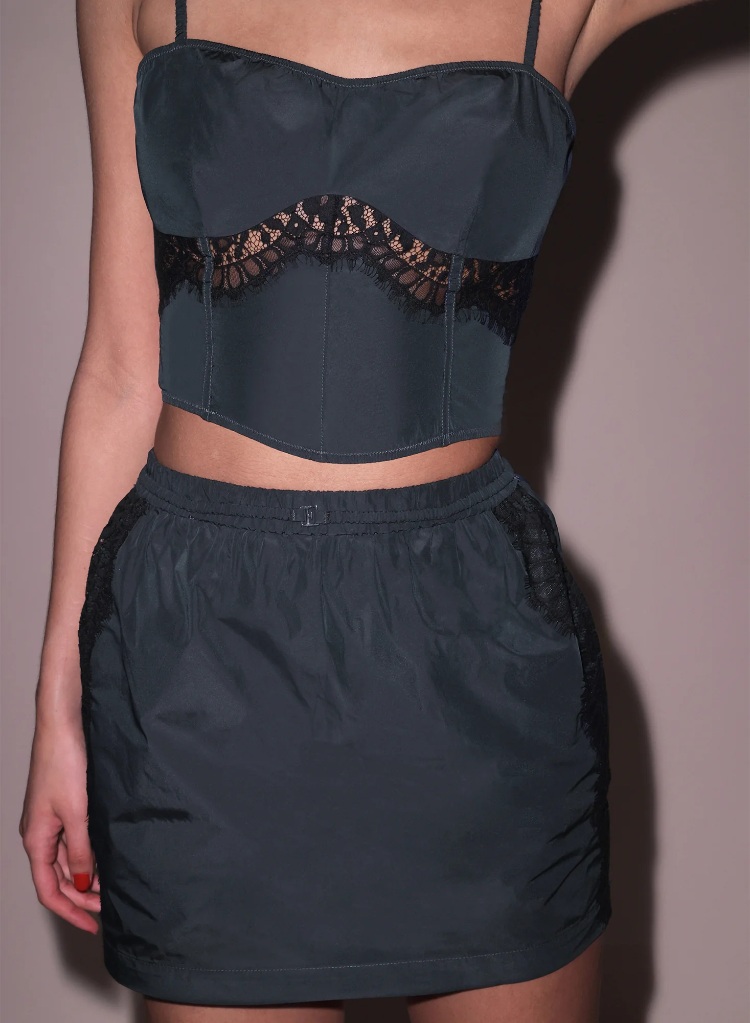 Nylon Mini Skirt - Image 2