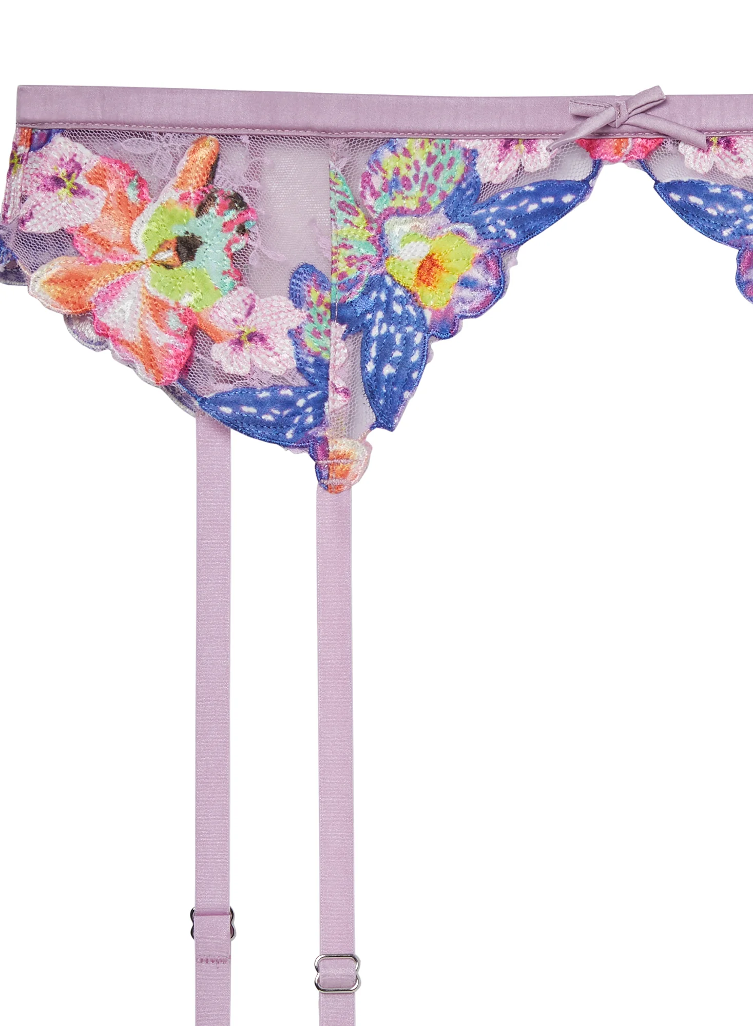 Orchid Embroidery Garter Belt - Image 4