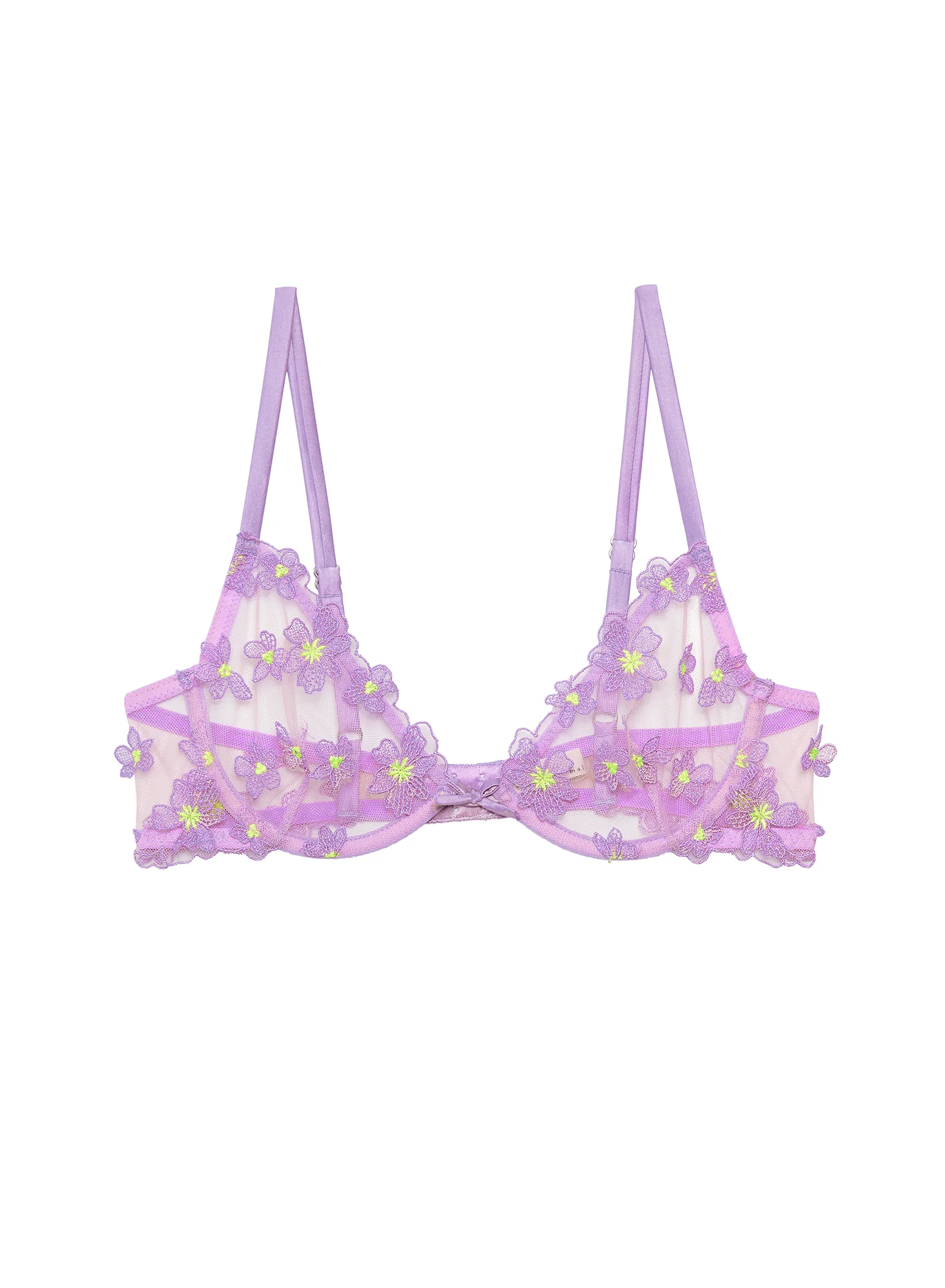 Petal Embroidery Demi Bra - Image 2