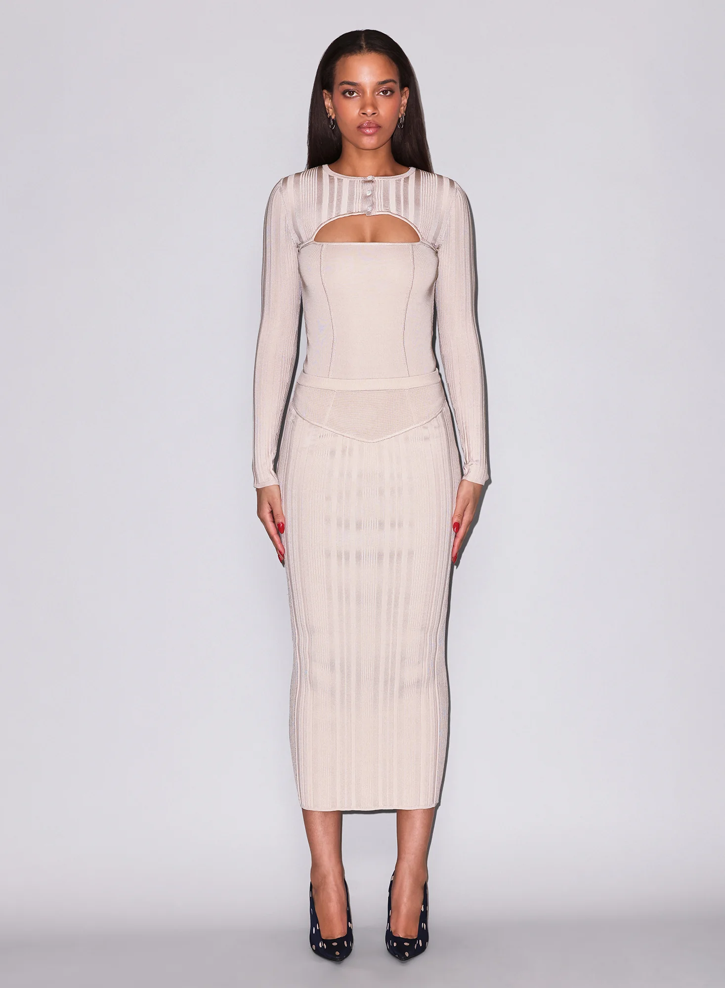 Rib Maxi Skirt - Image 7
