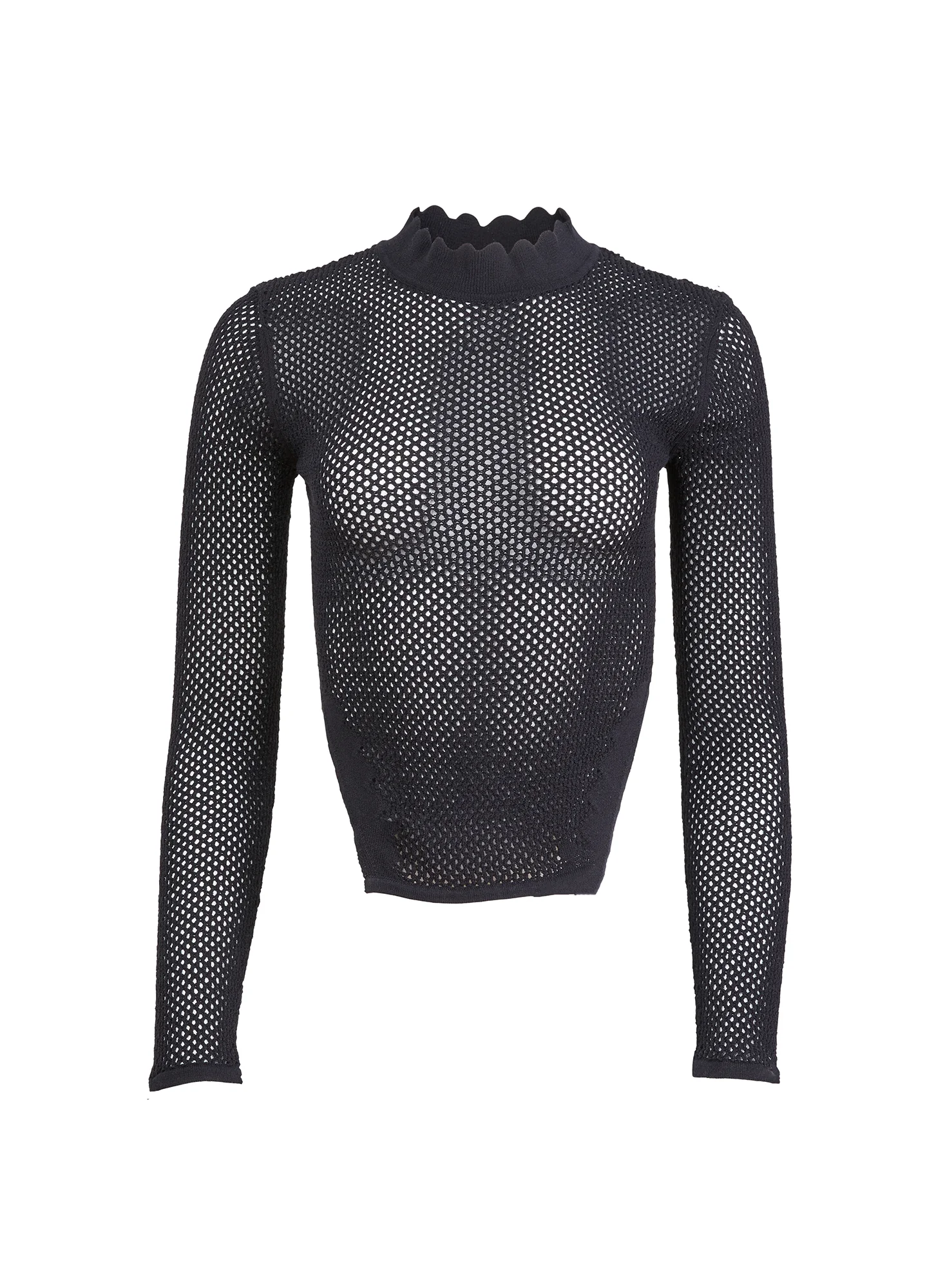 Scalloped Pointelle Knit Top - Image 3