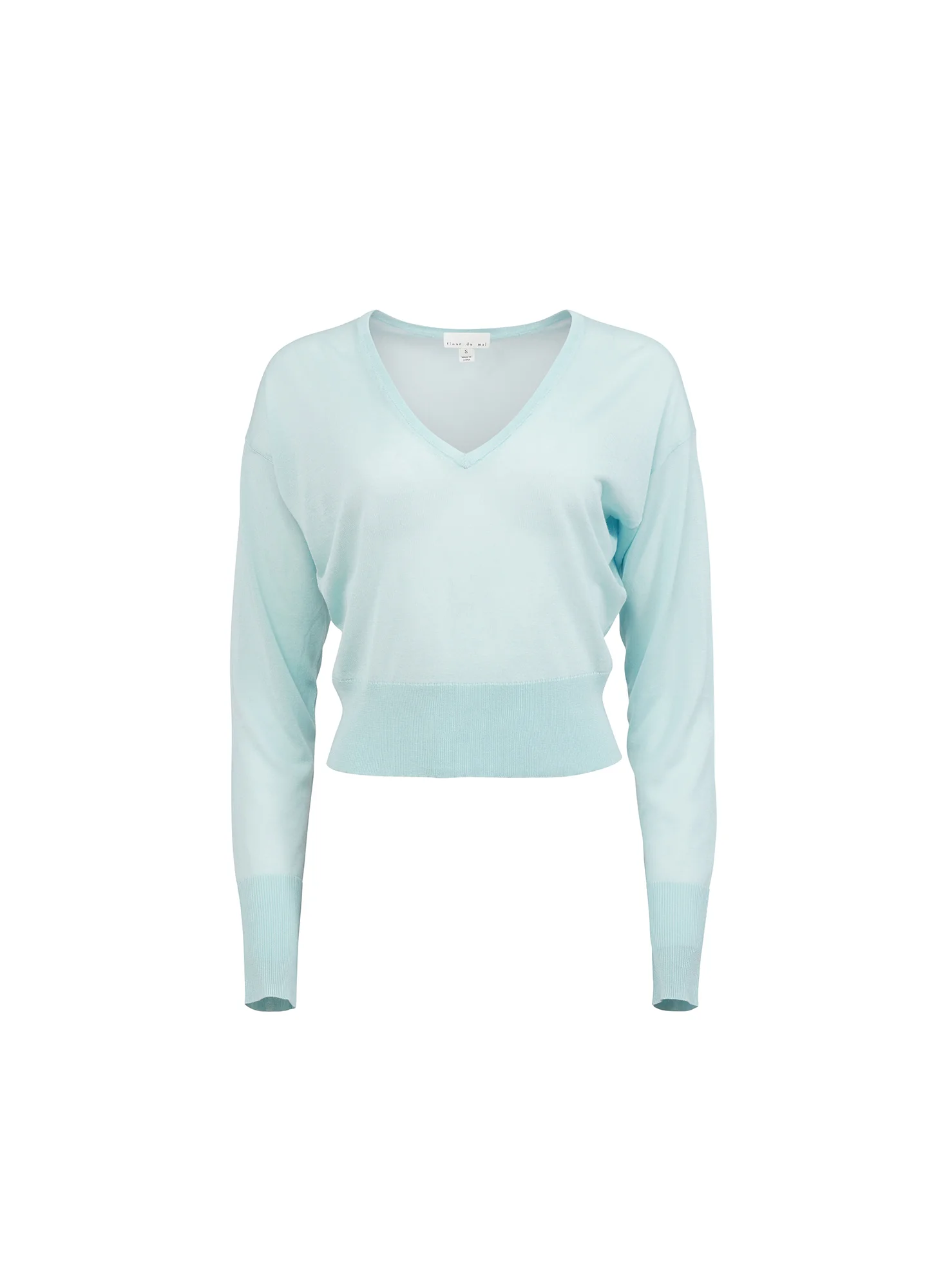 Sheer Knit V-Neck Sweater - Image 3