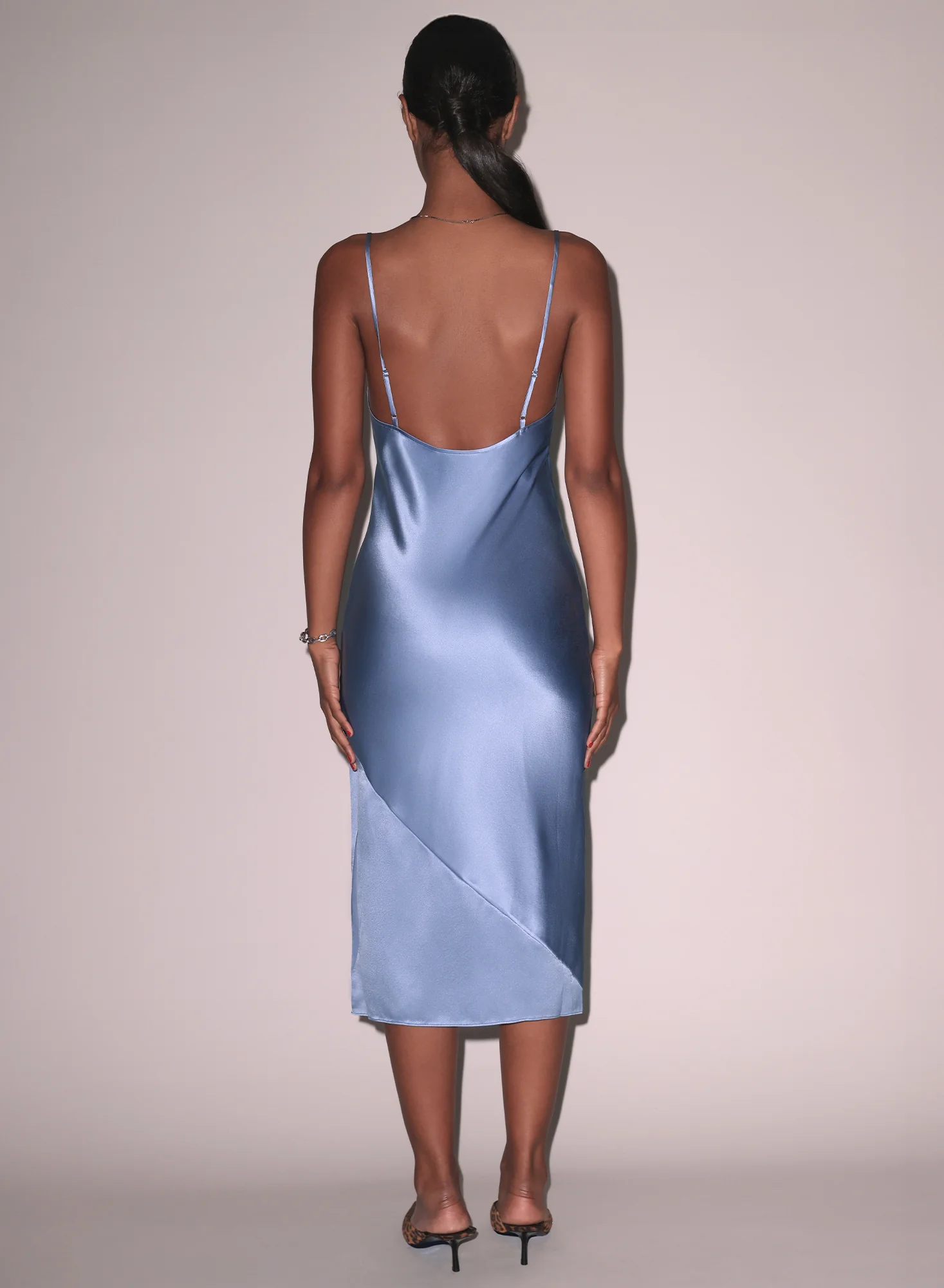 Silk Bias Slip Dress - Image 3