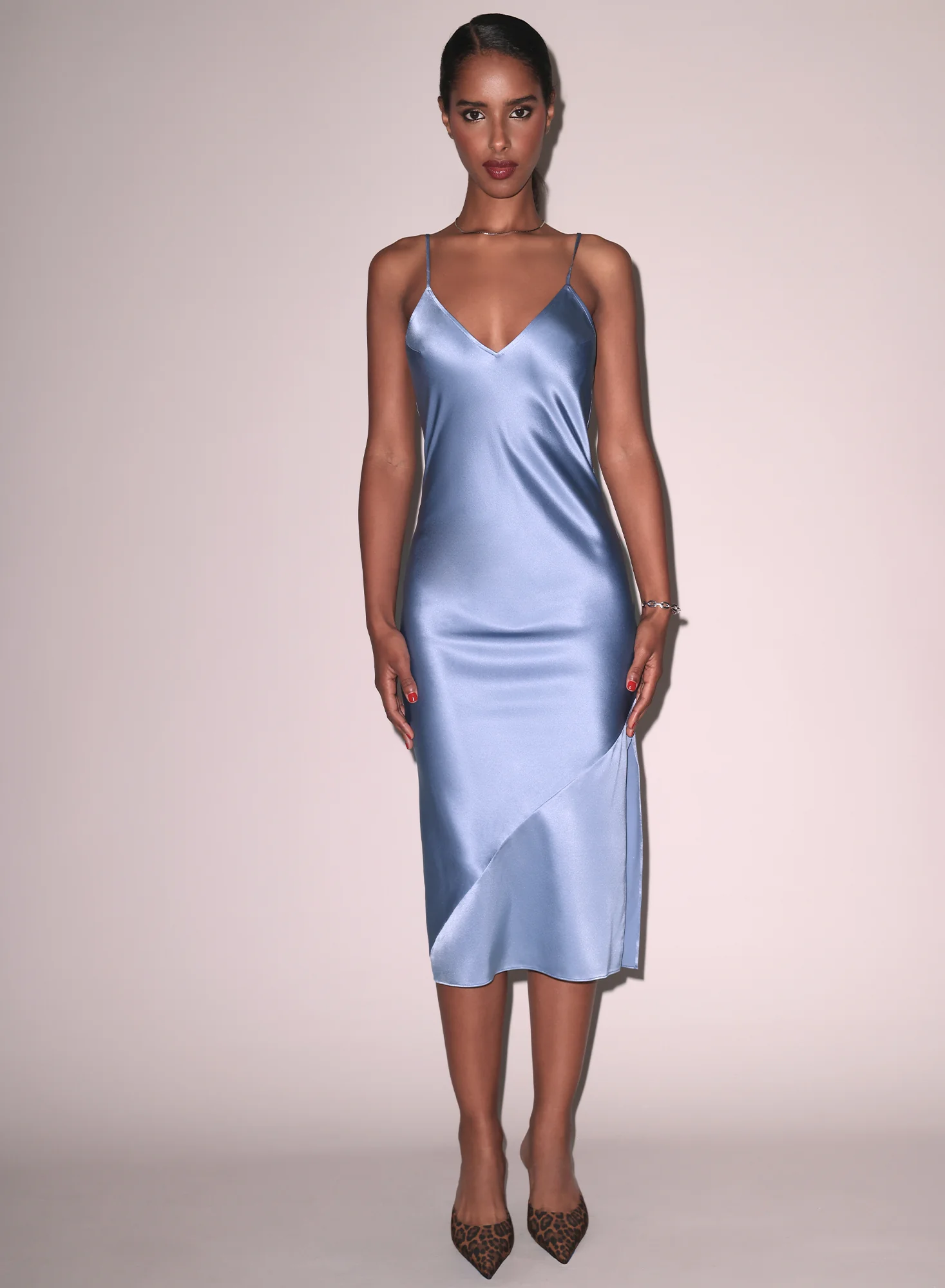 Silk Bias Slip Dress - Image 4
