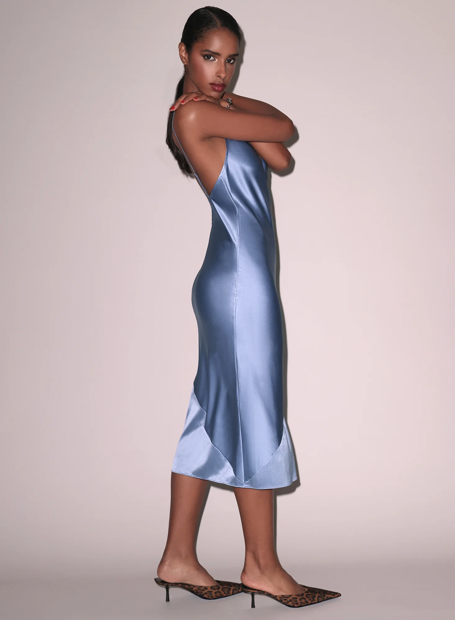 Silk Bias Slip Dress - Image 6