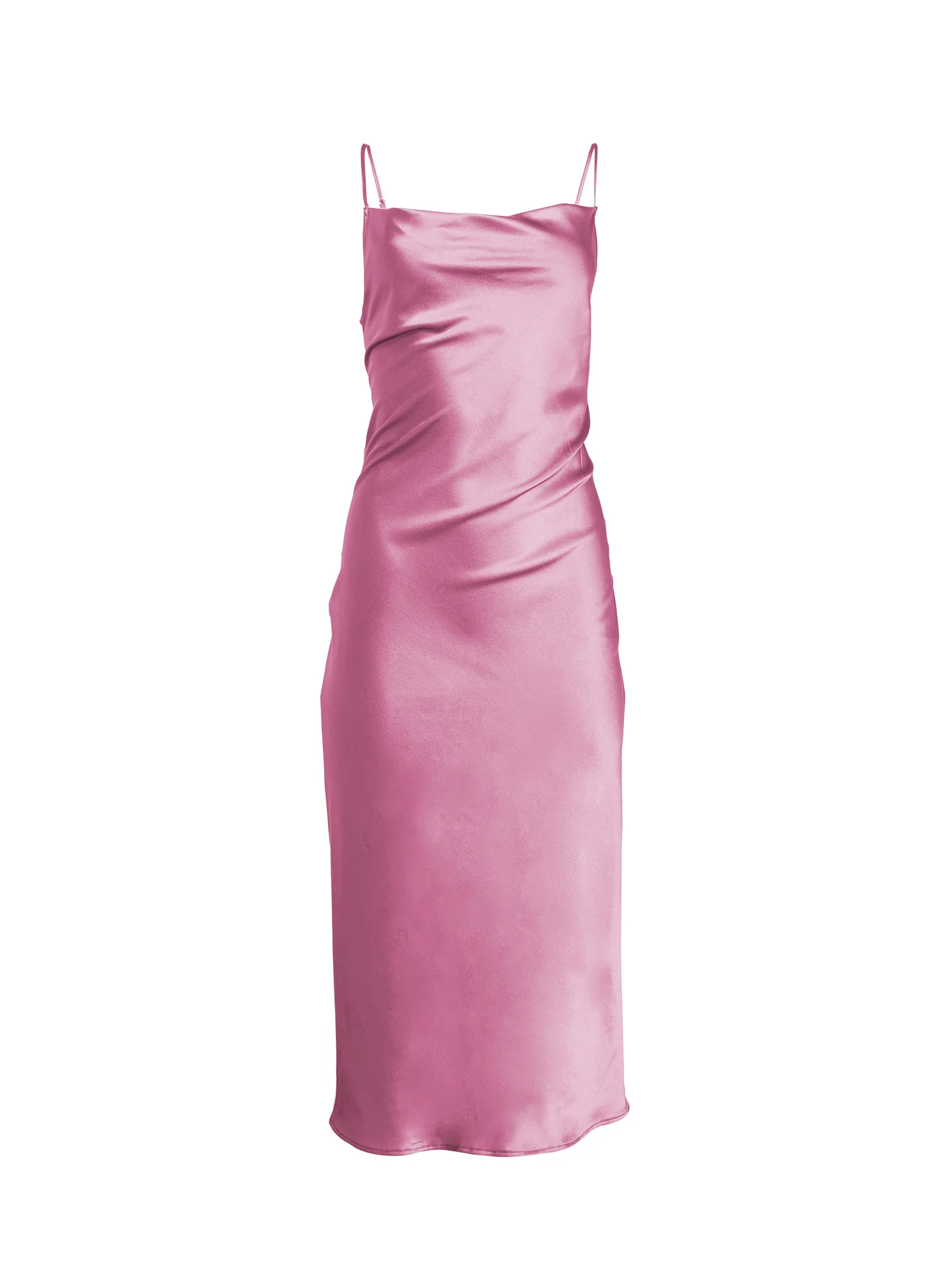 Silk Cowl Slip Dress - Image 3