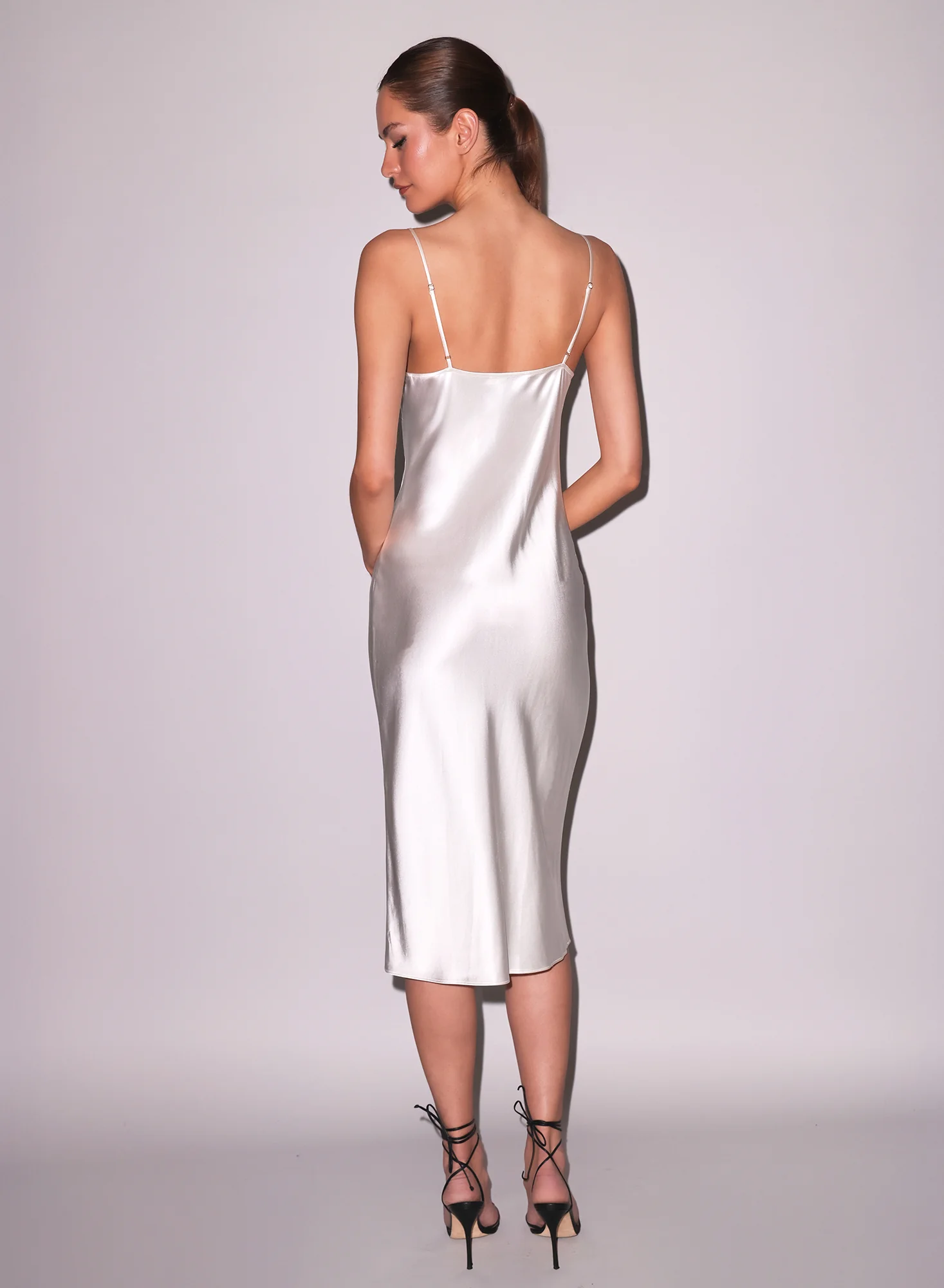 Silk Cowl Slip Dress - Image 4