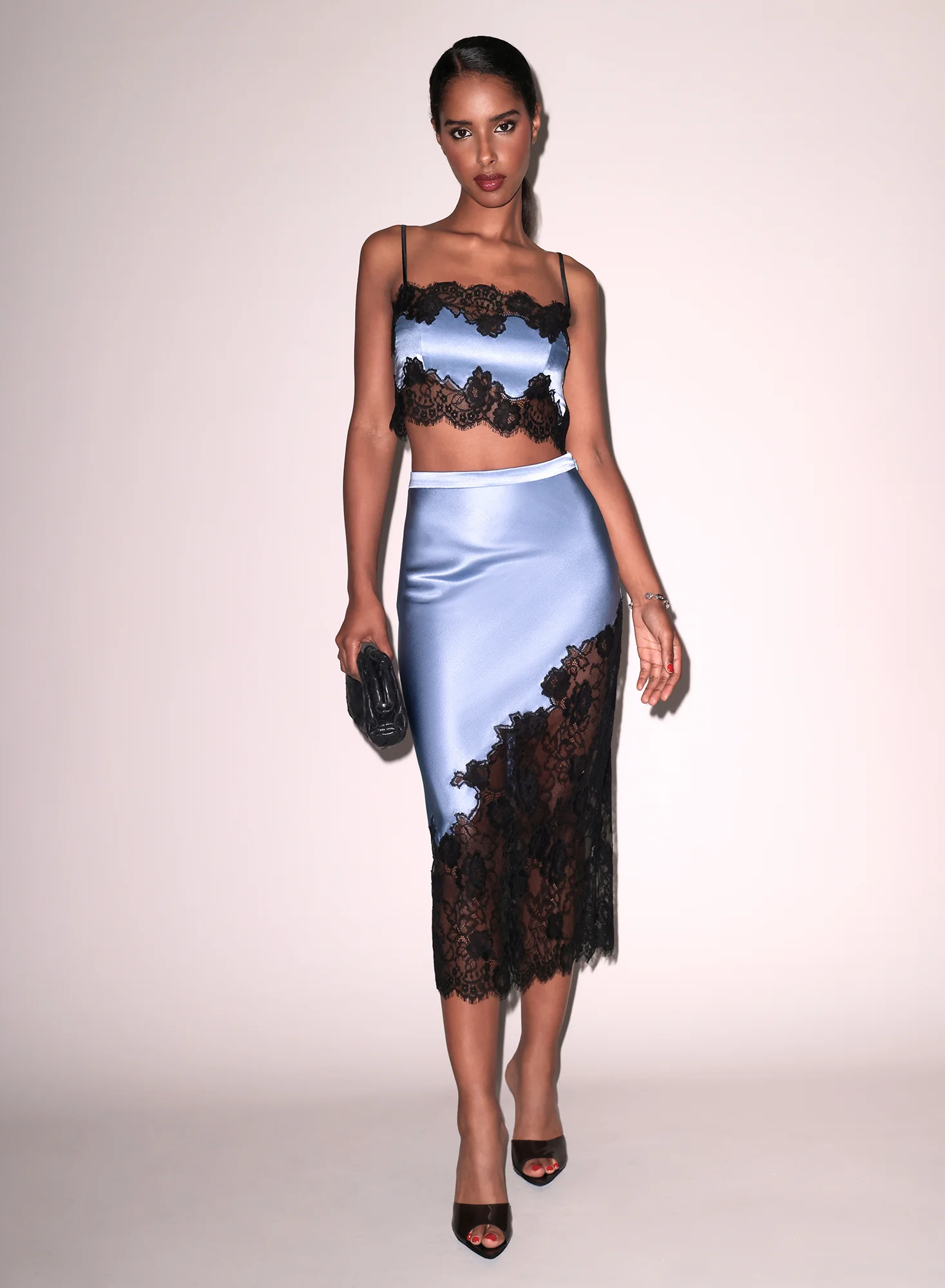 Silk & Lace Bandeau Top - Image 3