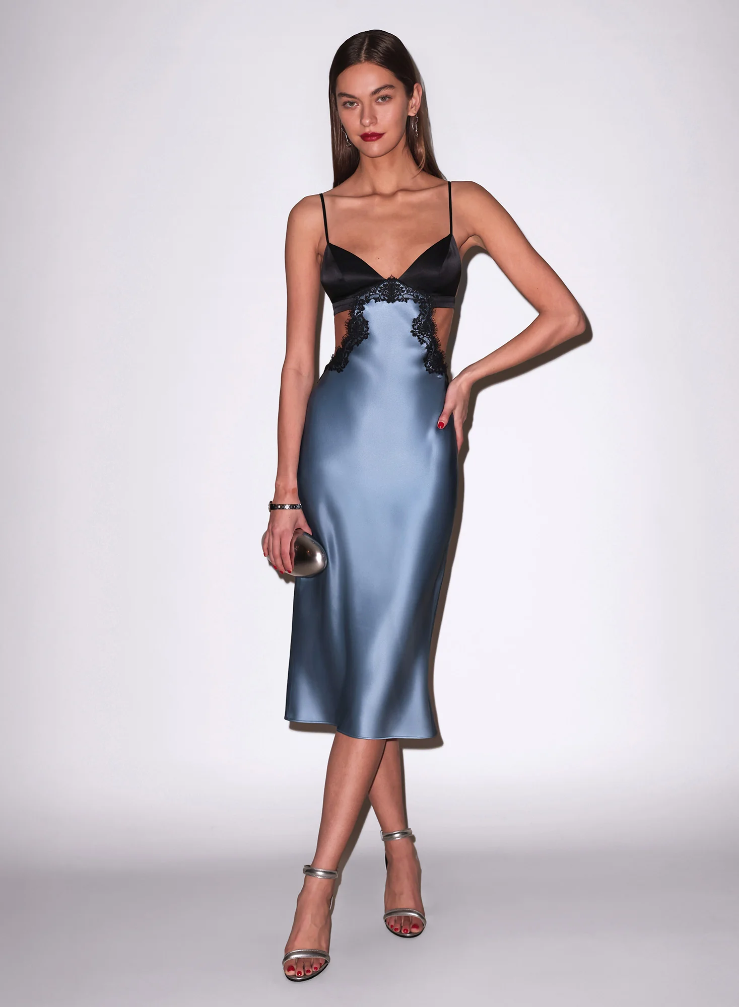 Silk & Lace Cutout Slip - Image 4