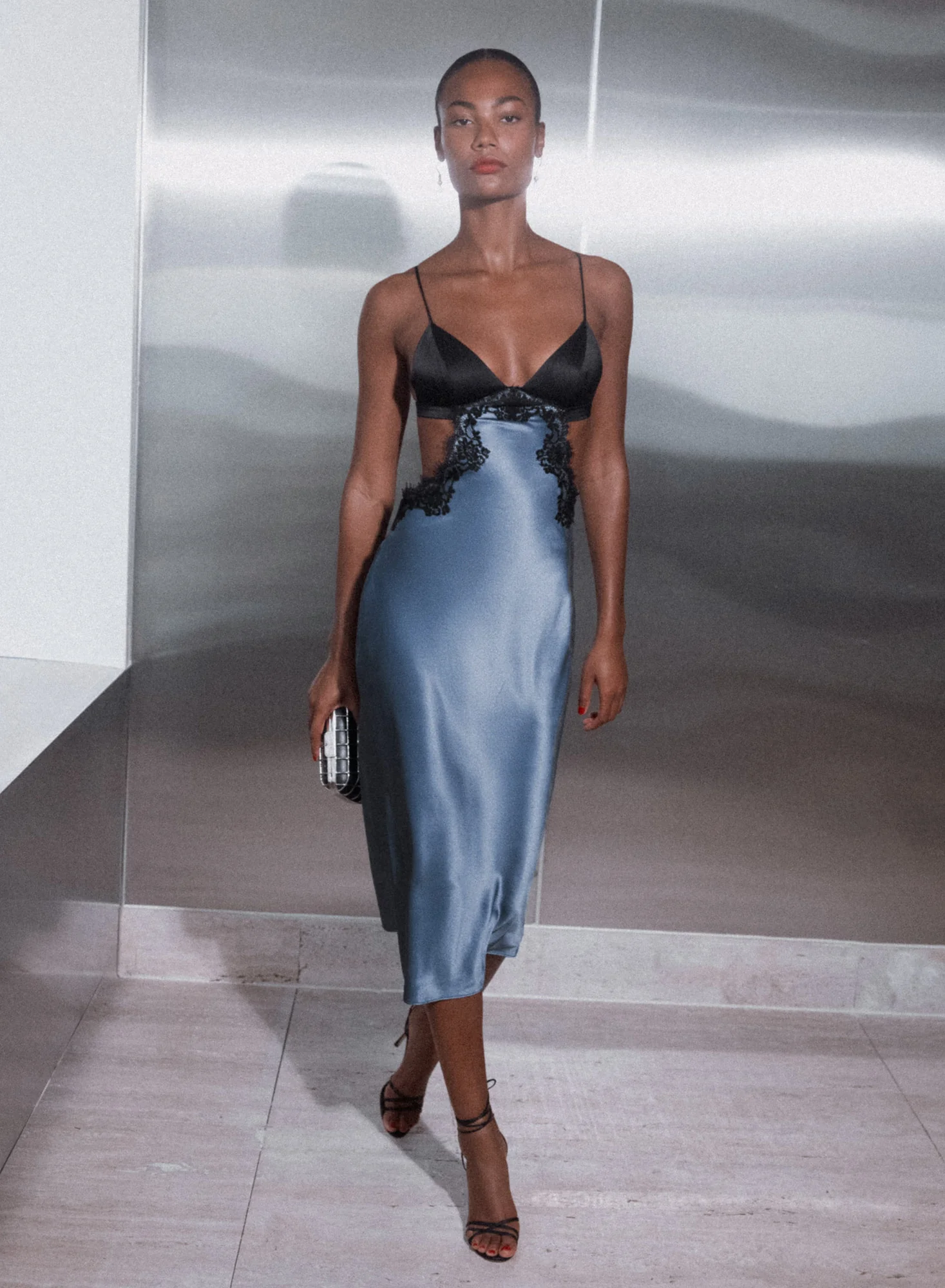 Silk & Lace Cutout Slip - Image 8