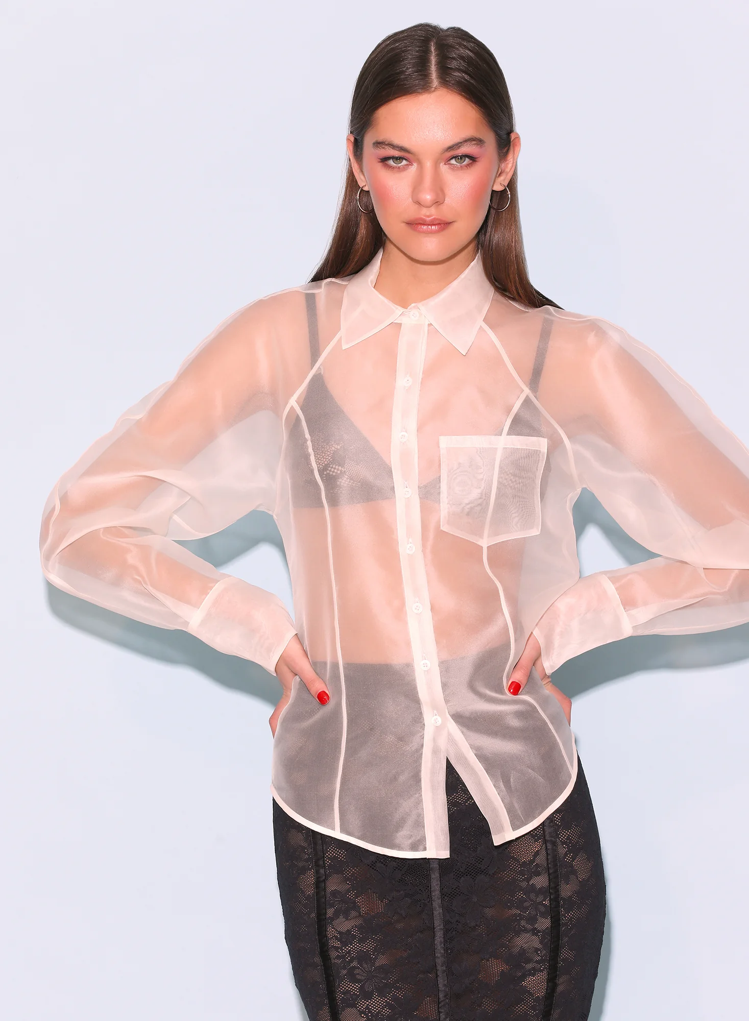 Silk Organza Button Down - Image 3