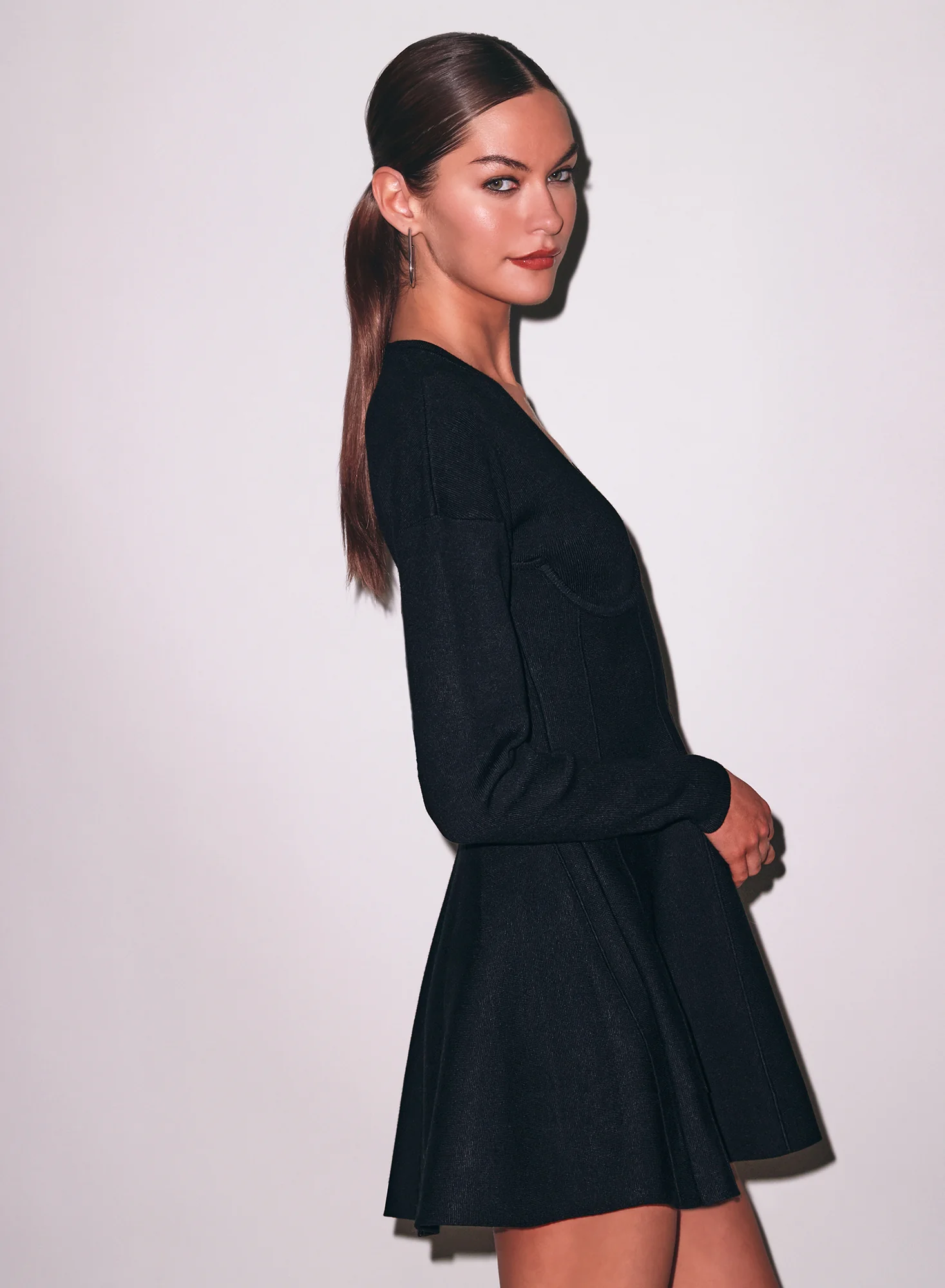 V-Neck Flared Corset Dress - Image 6