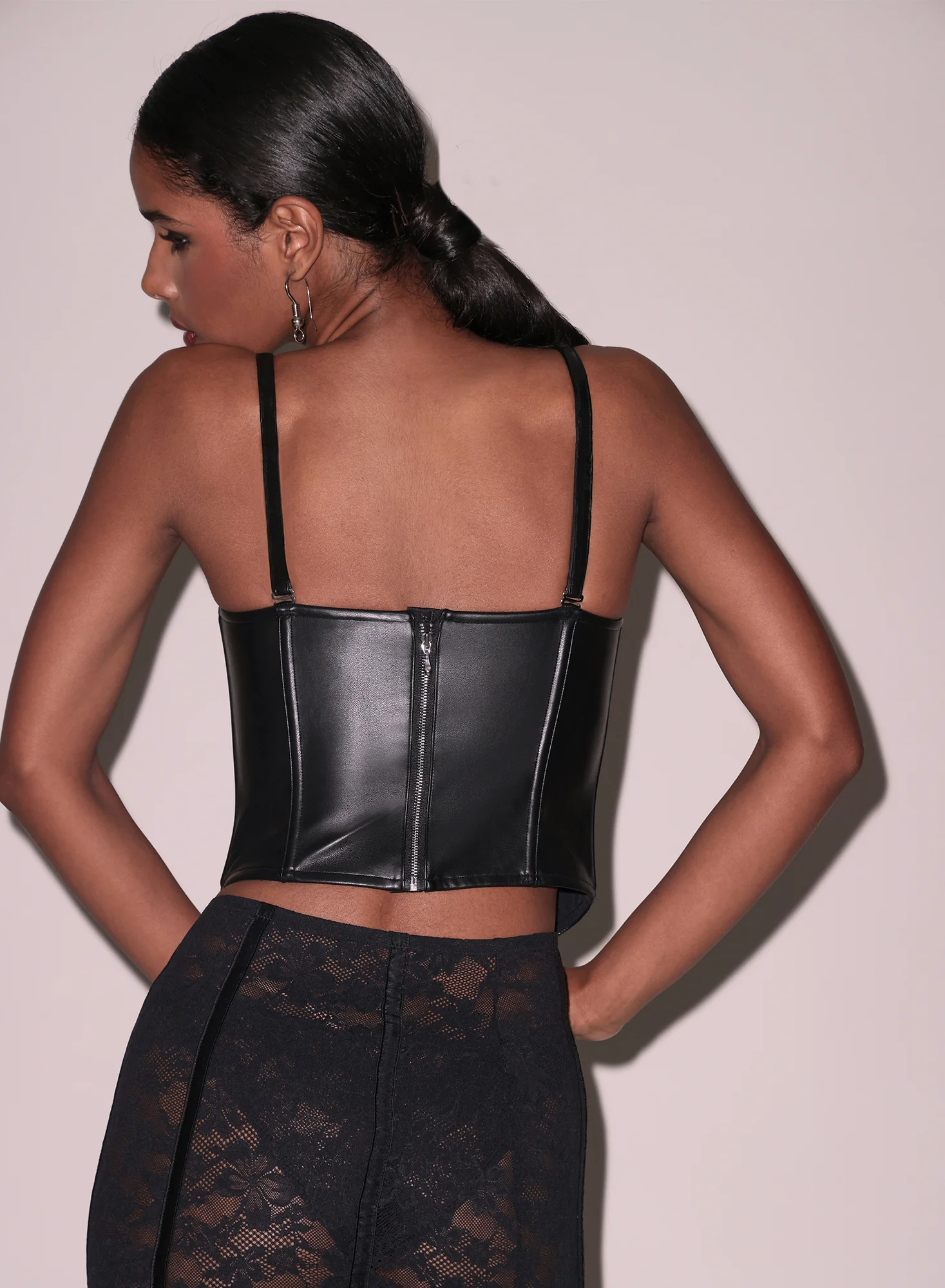 Vegan Leather Bustier Top - Image 7